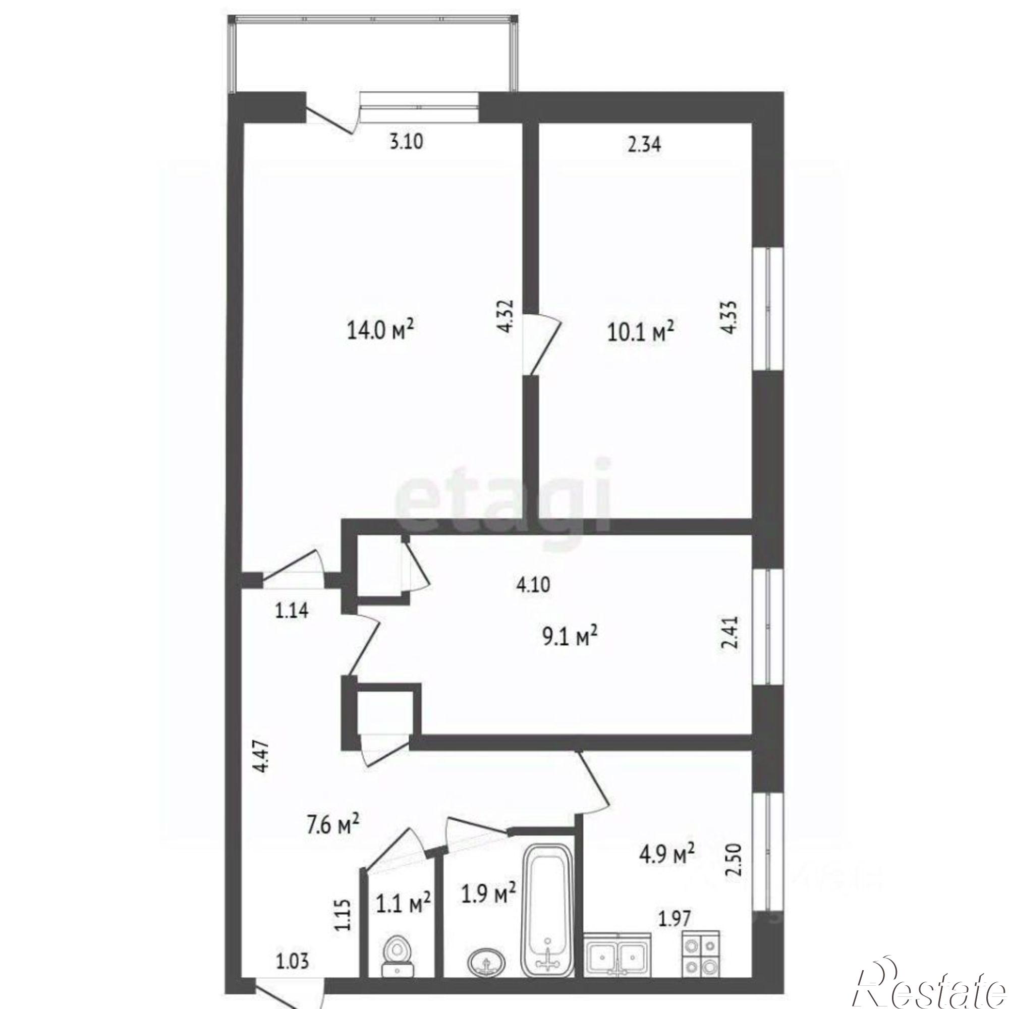 Купить квартиру за 6 700 000 рублей на ул Декабристов, 2б