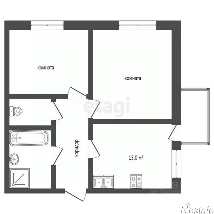 2-комн квартира ул Смоленская, 91,  д. 91