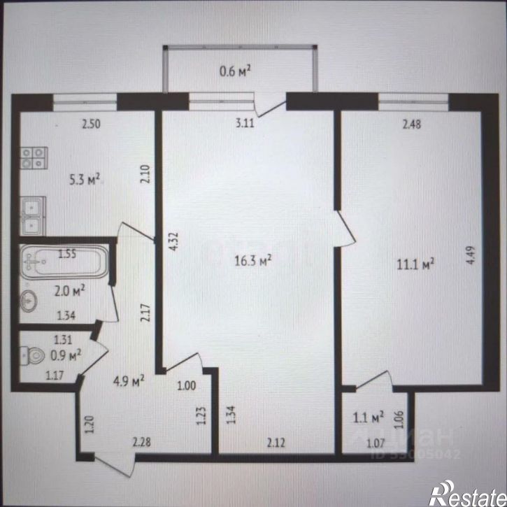 2-комн квартира ул Бабушкина, 5,  д. 5