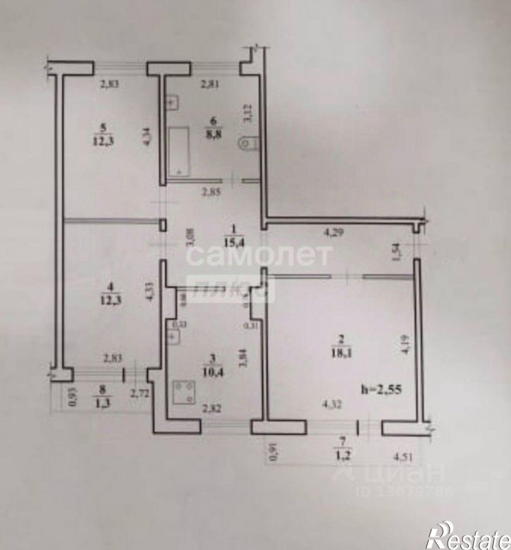 3-комн квартира Чита г., Центральный, Шилова ул.