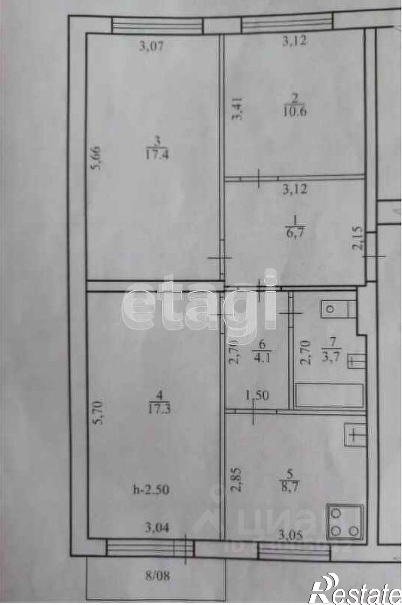 Купить квартиру за 7 700 000 рублей на ул Евгения Гаюсана, 20