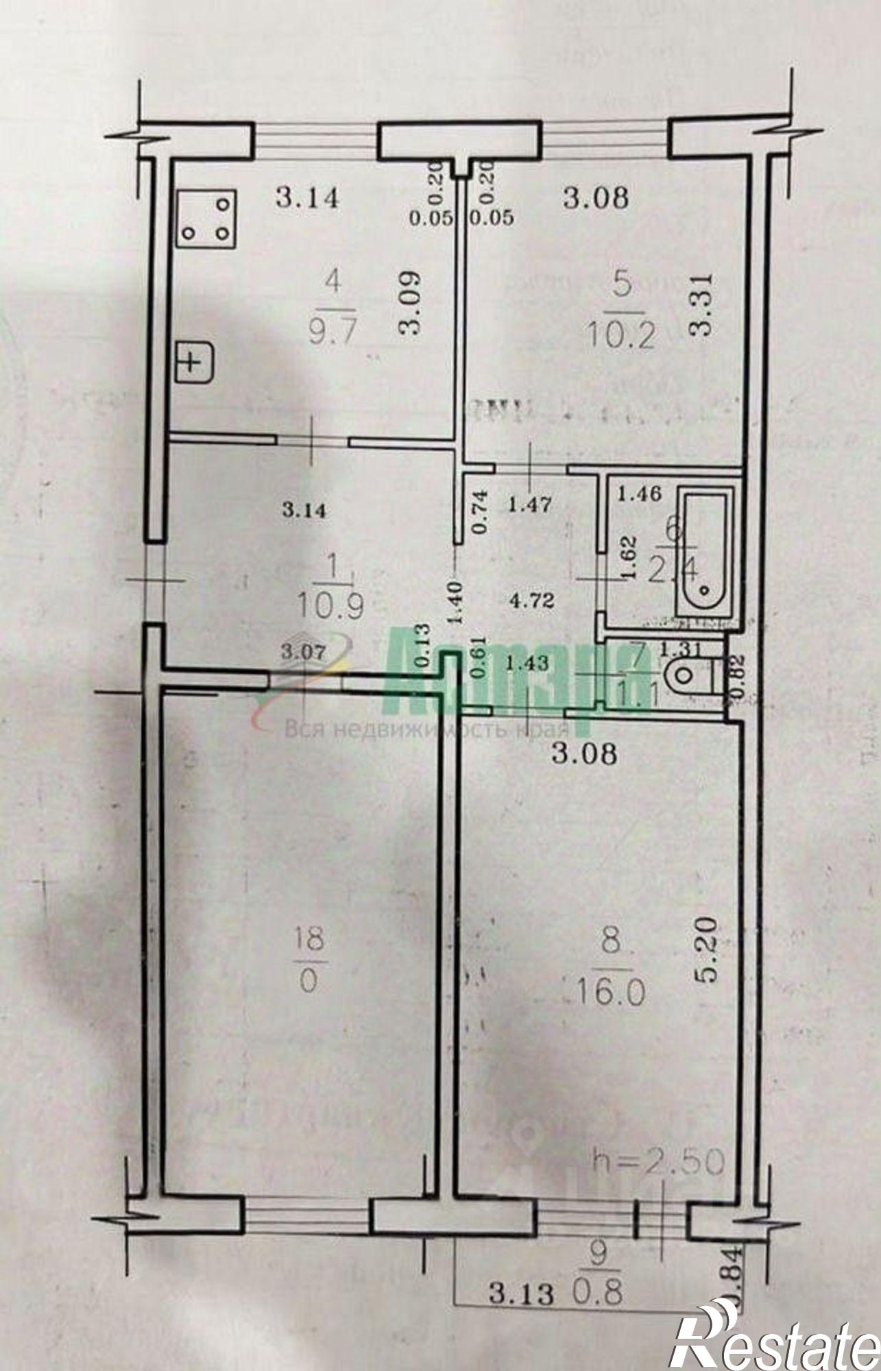 Купить квартиру за 6 100 000 рублей на Чита, 35