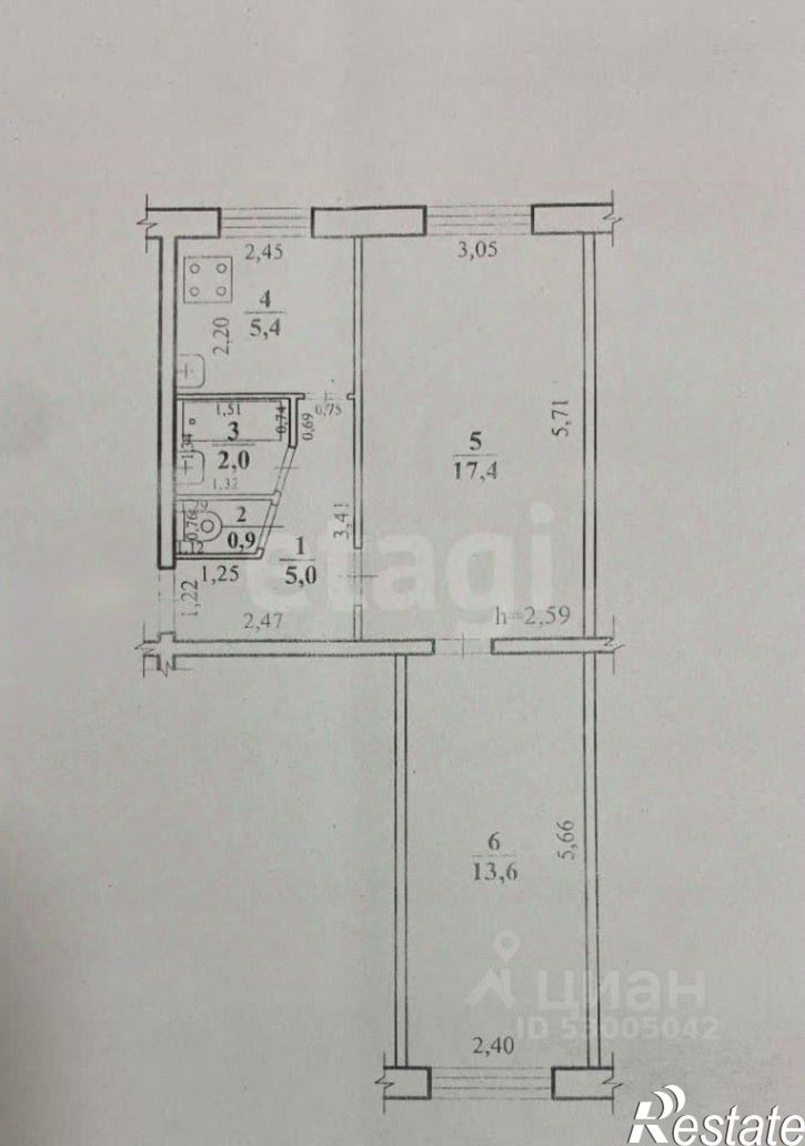 2-комн квартира ул Красной Звезды, 20,  д. 20