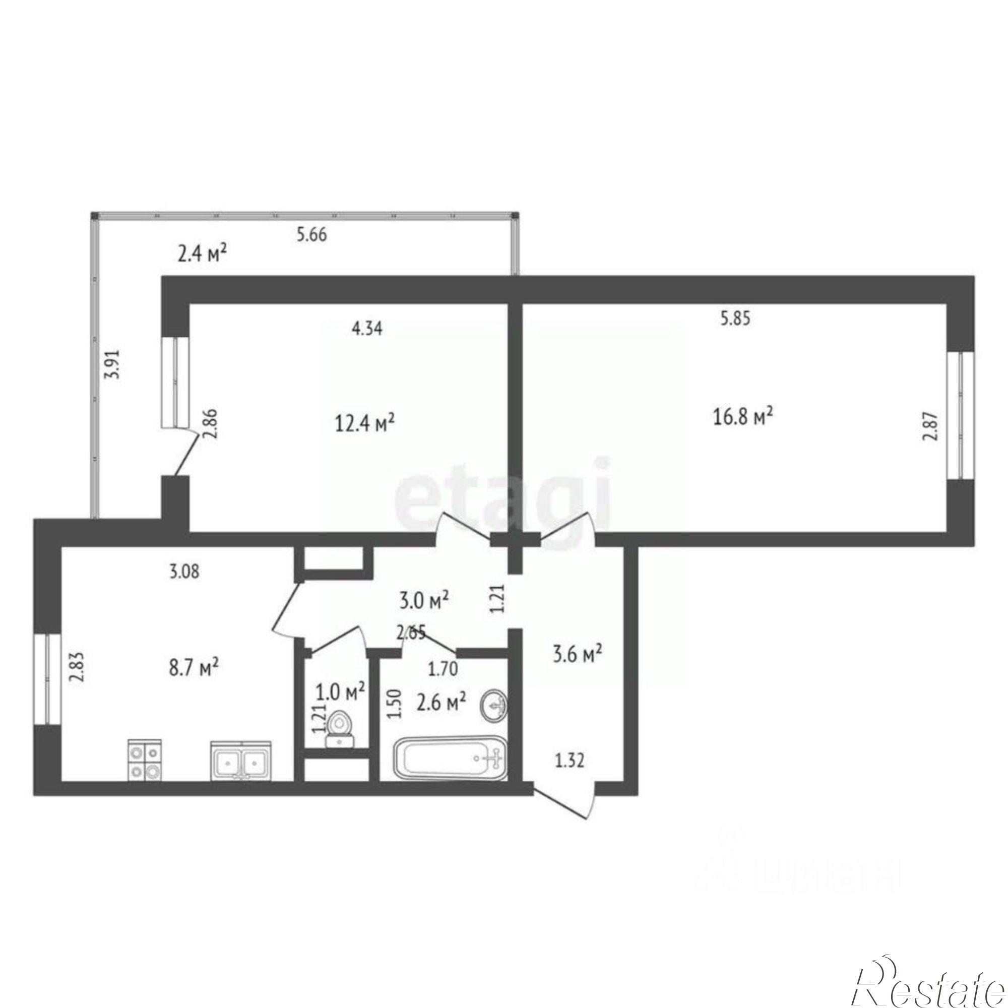 Купить квартиру за 5 200 000 рублей на городской округ Чита, Чита