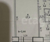 1-комн, 30кв м, этаж 5/5 улица Текстильщиков, 2