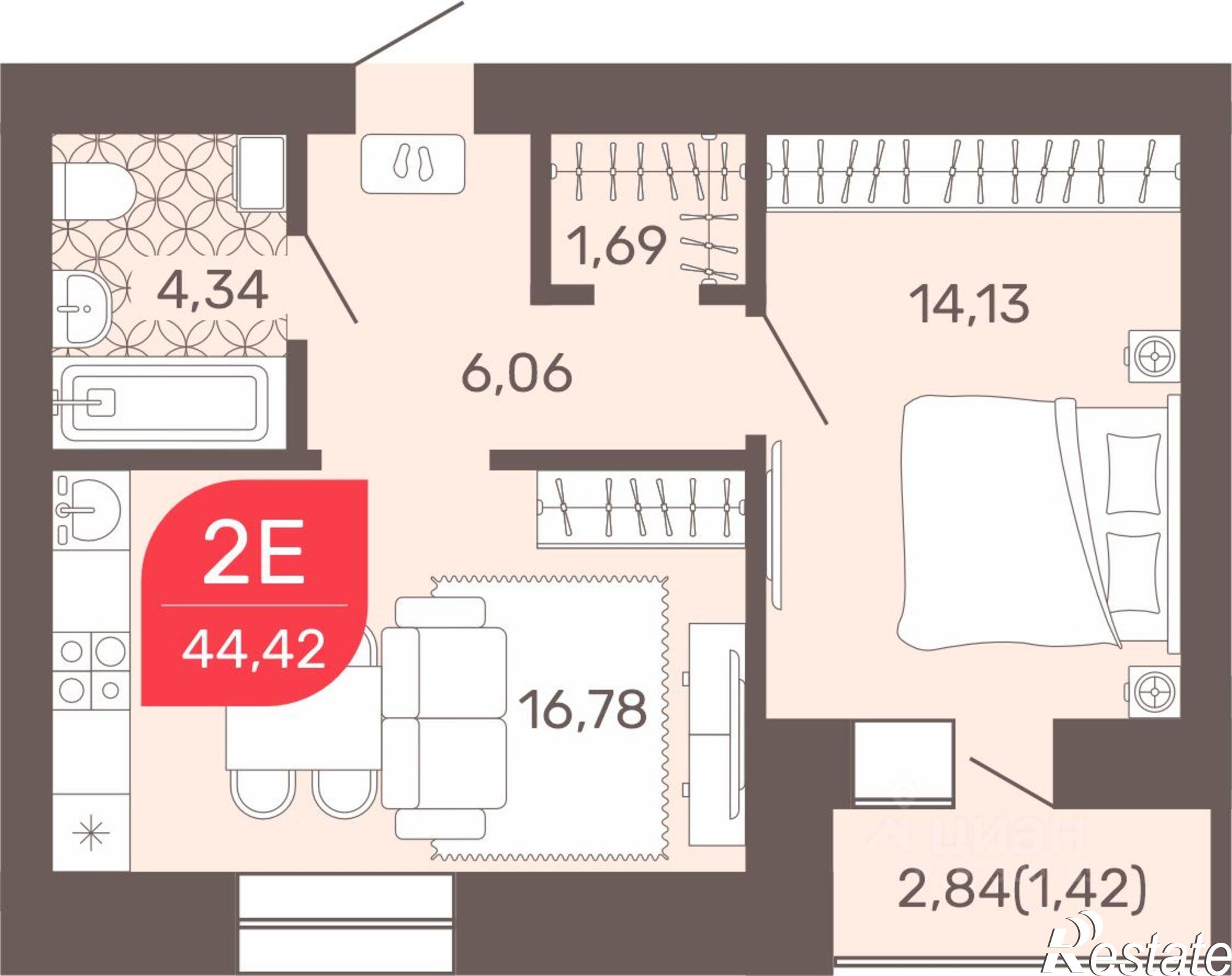 Купить квартиру за 7 582 000 рублей на Чита, микрорайон Романовский, 32