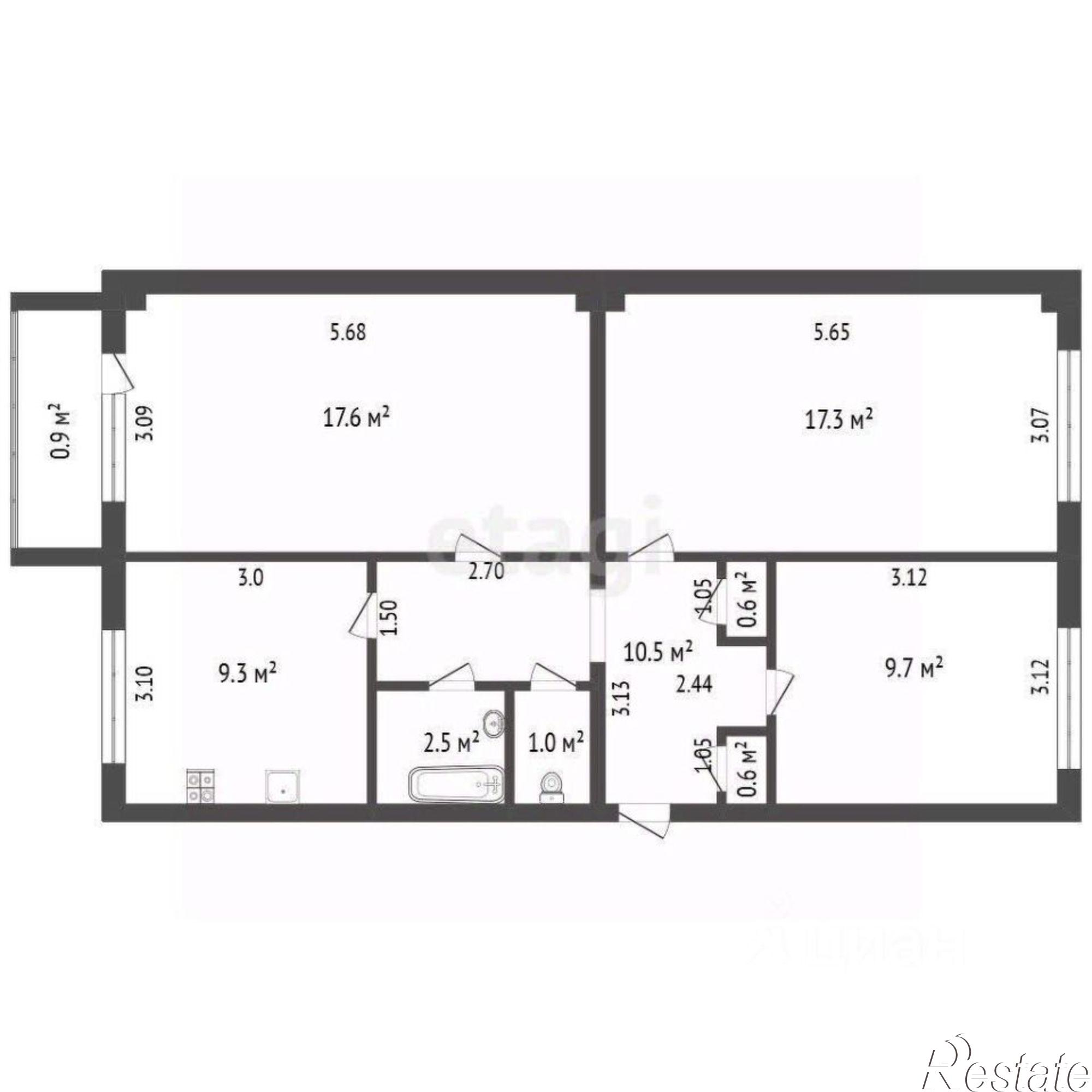 Купить квартиру за 8 400 000 рублей на ул Красноярская, 32