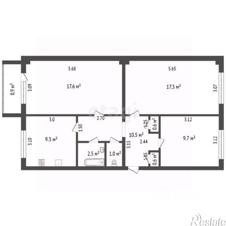 3-комн квартира ул Красноярская, 32,  д. 32
