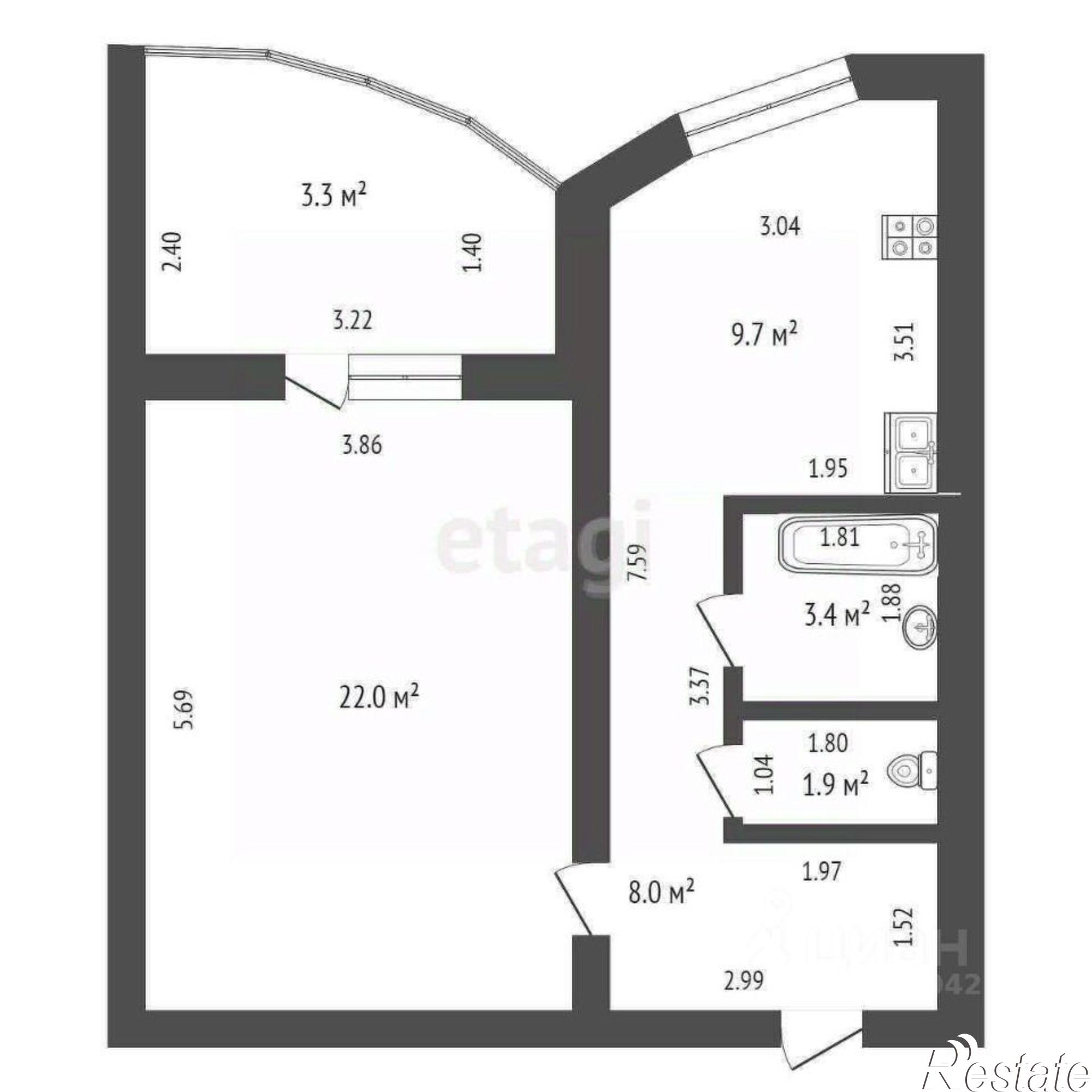 Сдать квартиру за 40 000 рублей на ул Анохина, 120а