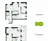 3-комн, 151 кв м, этаж 8/17 Чита, микрорайон Каштакский