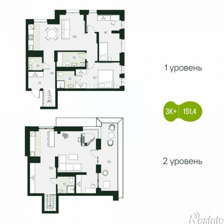 3-комн квартира в новом доме Чита, микрорайон Каштакский