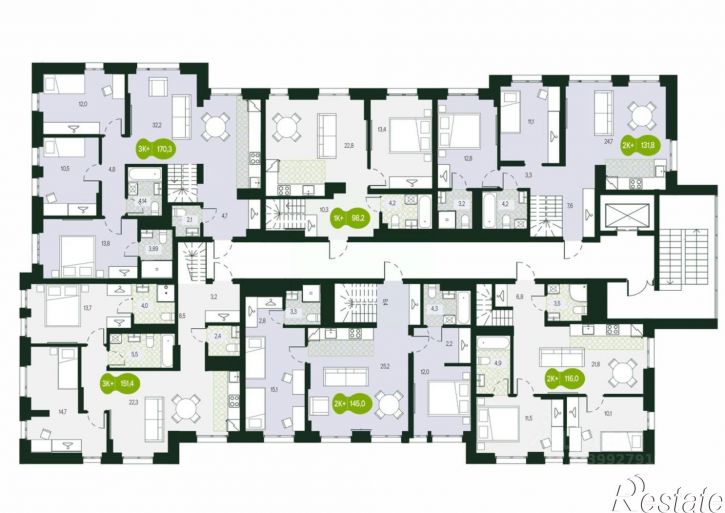 3-комн квартира в новом доме Чита, микрорайон Каштакский