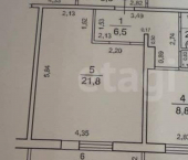 1-комн, 41кв м, этаж 1/9 2-я Шубзаводская улица, 35