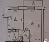 1-комн, 36кв м, этаж 2/4 Чита, микрорайон Геофизический, 6
