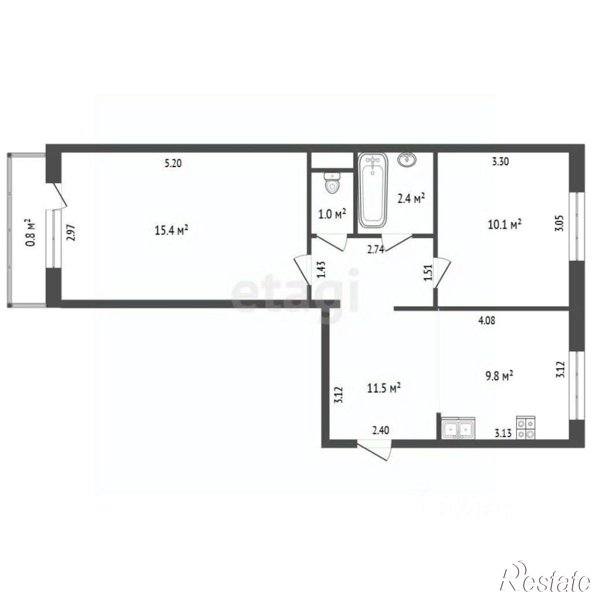 Купить квартиру за 6 800 000 рублей на ул Шевченко, 19