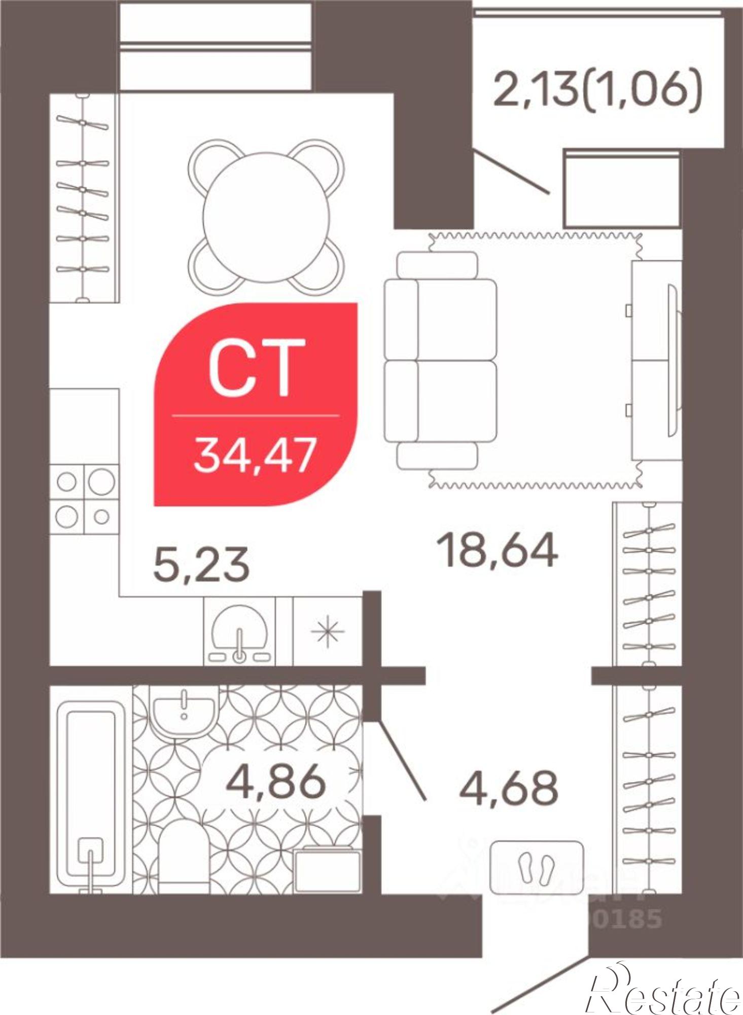Купить квартиру за 5 882 000 рублей на Чита, микрорайон Романовский, 32