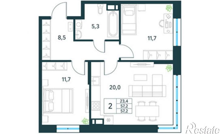 1-комн квартира Чита, микрорайон Хороший, 14