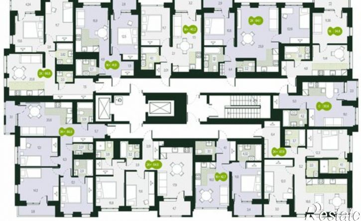 2-комн квартира в новом доме Чита, микрорайон Каштакский, 1