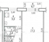 1-комн, 31кв м, этаж 4/5 улица Гагарина, 9