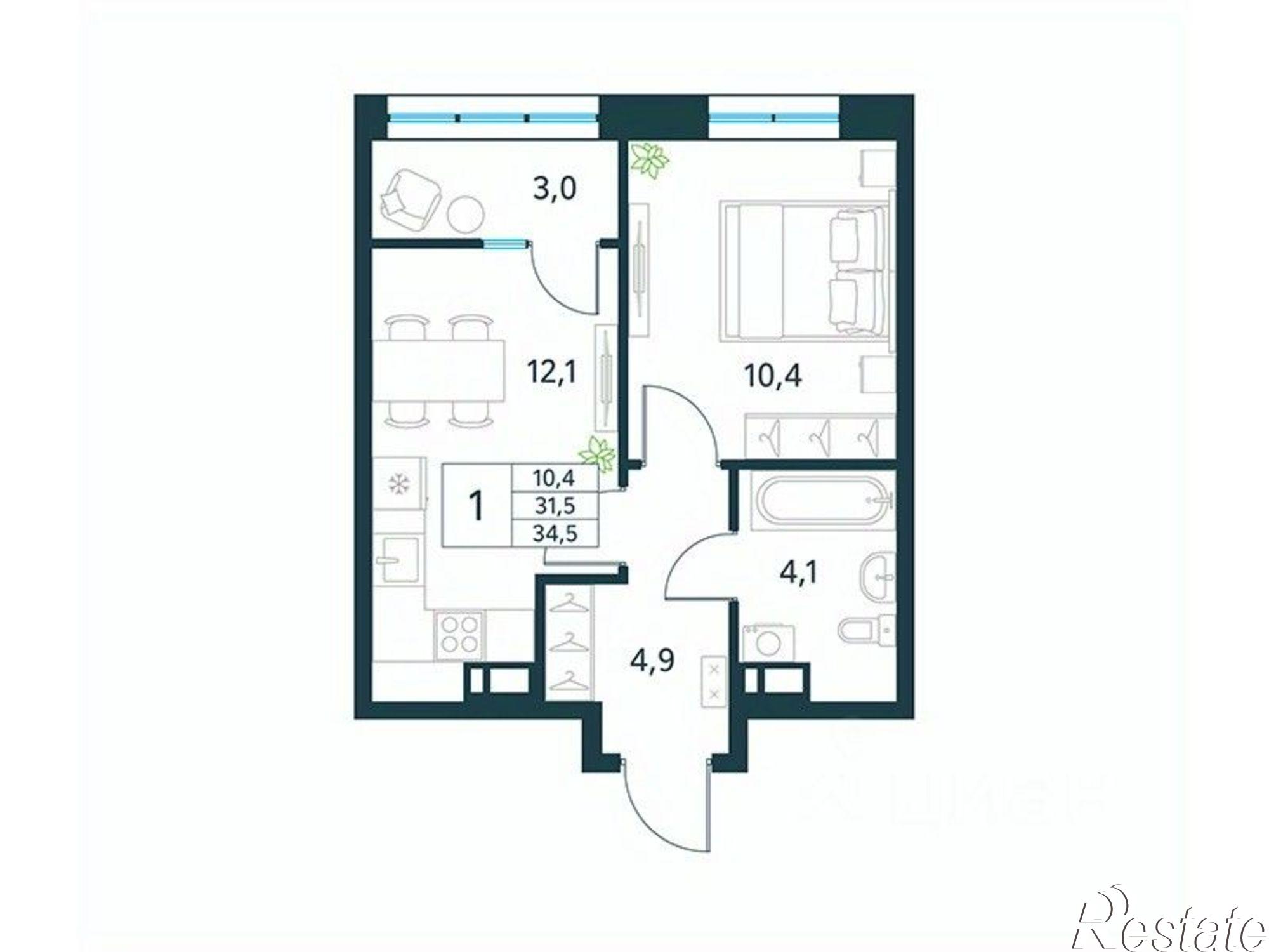 Купить квартиру за 5 244 000 рублей на Чита, Магистральная улица