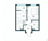1-комн, 34 кв м, этаж 11/18 Чита, Магистральная улица