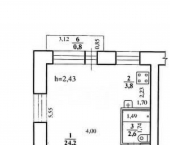 1-комн, 31кв м, этаж 5/5 ул Звездная, 9