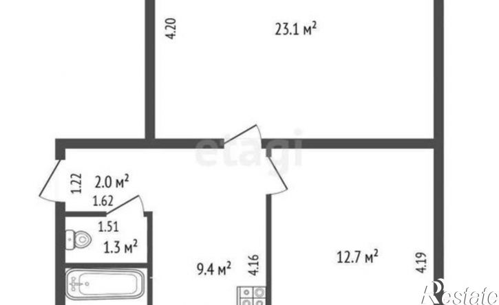 2-комн квартира ул 2-я Верхневокзальная, 13,  д. 13