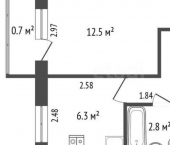 1-комн, 28кв м, этаж 4/5 Чита, 5-й микрорайон, 47