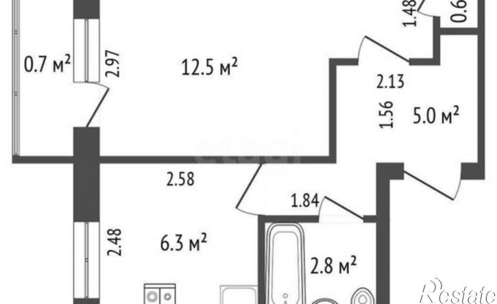 1-комн квартира Чита, 5-й микрорайон, 47