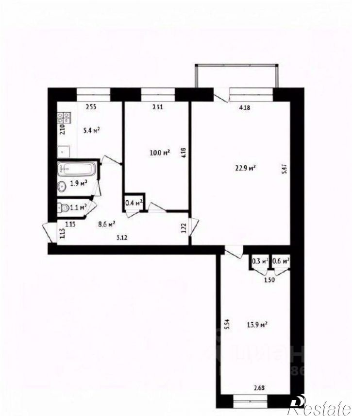 3-комн квартира ул Декабристов, 2б,  д. 2б
