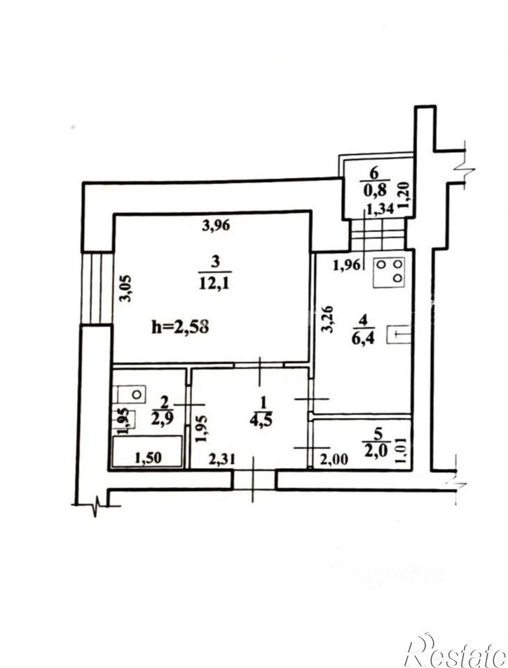 1-комн квартира ул Шестиперова, 18,  д. 18