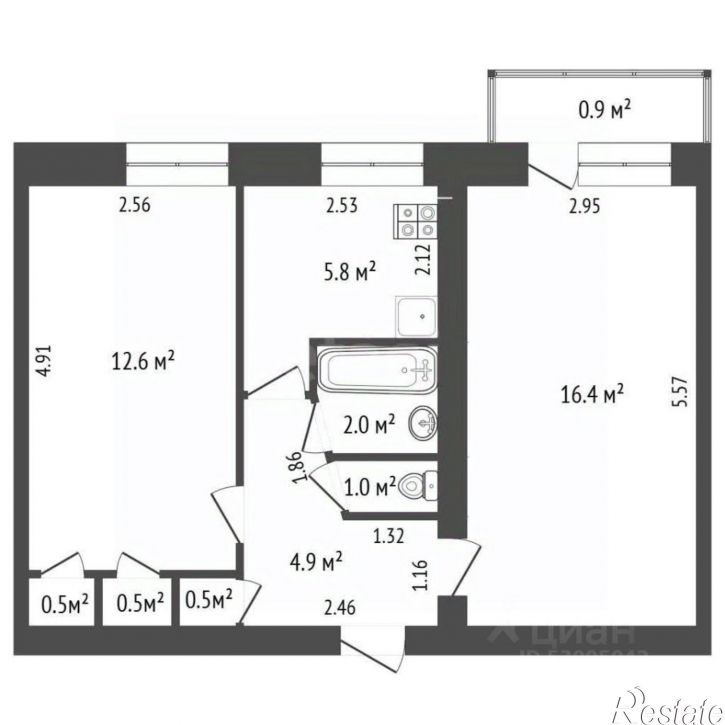 2-комн квартира ул Селенгинская, 19а,  д. 19а