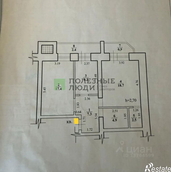 2-комн квартира ул Бабушкина, 108,  д. 108